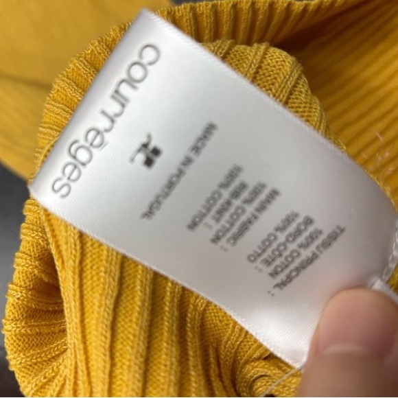 Yellow Ribbed Halter Mini Dress - Picture 6 of 6